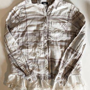 Urban Outfitters BDG | Flannel Lace Petticoat Shirt Plaid Pastel